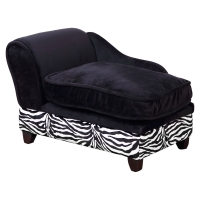 PawHut Dog Sofa Bed, Cat Sofa with Hidden Under Seat Storage, Pet Chair for Miniature-Sized Dogs with Removable Soft Cushion, Wooden Frame