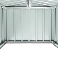 Outsunny Garage per Robot Tagliaerba da Giardino, Casetta in Acciaio Galvanizzato da Esterni, Nero, 88x87x60cm(m-7)