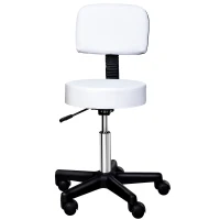 HOMCOM PU Leather Height Adjustable Minatare Salon Therapy Chair(m-1)