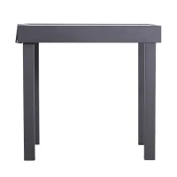 Outsunny Mesa de Jardín Mesa Extendida de Aluminio Mesa de Comedor Rectangular Tabla Vidrio Templado Carga 50kg para Terraza Patio Exterior Ofrecer Espacio Extra(m-8)