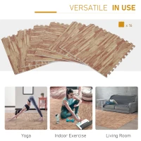 HOMCOM covor puzzle, spuma EVA, 16 piese, 60x60cm(m-7)