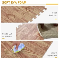 HOMCOM covor puzzle, spuma EVA, 16 piese, 60x60cm(m-6)