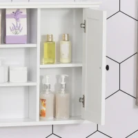 HomCom dulap medicamente, rafturi reglabile 53x14.5x50.5cm(m-10)