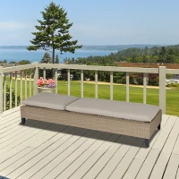 Bain de soleil inclinable grand confort en résine avec matelas(m-2)