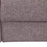 HOMCOM Divano 2 Posti in Legno per Casa e Ufficio con Seduta Rivestita in Tessuto Effetto Lino, 138x83x85 cm, Caffè(m-7)