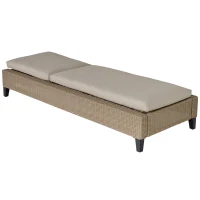 Bain de soleil inclinable grand confort en résine avec matelas(m-1)