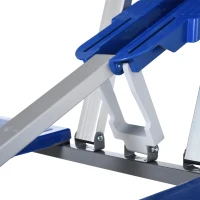 Outsunny Măsuță de picnic pliabilă portabilă din aluminiu și plastic cu 4 scaune, Albastru deschis(m-12)
