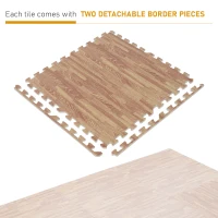 HOMCOM covor puzzle, spuma EVA, 16 piese, 60x60cm(m-4)