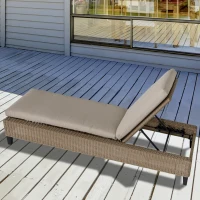 Bain de soleil inclinable grand confort en résine avec matelas(m-10)