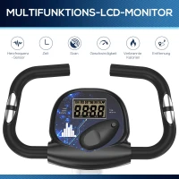 Rower treningowy HOMCOM trenażer rowerowy z 8-stopniową regulacją oporu magnetycznego z regulacją wysokości stalowy kolor czarny+szary 43 x 97 x 109 cm(m-4)