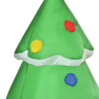 HOMCOM Albero di Natale Gonfiabile 163cm con Pupazzo di Neve e Scritta, Gonfiatore e Luci, Decorazione Natalizia da Esterno(m-8)