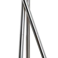 Homcom Lampa de Podea cu Baza tip Trepied si Abajur din Tesatura Alba(m-9)