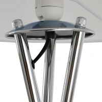 Homcom Lampa de Podea cu Baza tip Trepied si Abajur din Tesatura Alba(m-8)