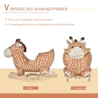HOMCOM Schaukelspielzeug Schaukelgiraffe Schaukeltier Giraffe(m-5)