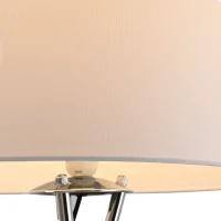 Homcom Lampa de Podea cu Baza tip Trepied si Abajur din Tesatura Alba(m-6)