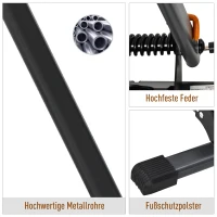 HOMCOM Fahrradständer, Klappbarer Fahrradhalter, Ausstellungsständer,  Fahrrad Zubehör, Metall, Grau, 39 x 35 x 45,5 cm(m-4)