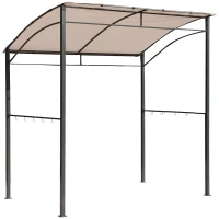 Outsunny Gazebo Riparo per Barbecue BBQ Tendone da Giardino in Poliestere 215 x 150 x 172/220 cm(m-1)
