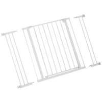 PawHut Ușă de Siguranță Extensibilă pentru Câini cu Montaj prin Presiune, 76x76 cm, Alb(m-11)