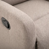 HOMCOM Fotoliu Relax Rabatabil Manual cu Taburet Capacitate maxima 125kg Tesatura de Lin 66 × 95 × 99cm(m-8)