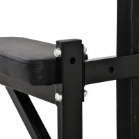 HOMCOM Wall Mounted Dip Station Knee Leg Raise Chin Up Pull Up Rack Home Gym Fitness Exercise Workout Bars New(m-12)