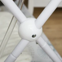 HOMCOM Baby Changing Table 2-IN-1 Diaper Bathing Station Multi-function Nursery Organizer Large Storage Racks for Newborn Infant, White(m-10)