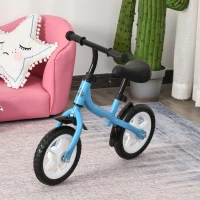 HOMCOM Toddler Balance Bike No Pedal Bicycle for 3-6 years old 10-Inch Wheels Kids Beginner Rider Training without Footrest Blue(m-2)