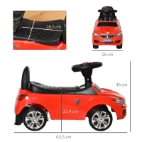 HOMCOM Ride on Car Baby Toddler Walker Foot to Floor Sliding Car Slider Red(m-3)