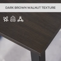 HOMCOM Hard Duty Office Desk Computer Desk w/ Adjustable Feet Wood Grain Black(m-5)