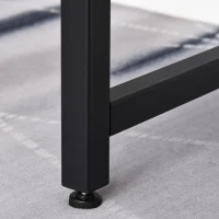 HOMCOM Hard Duty Office Desk Computer Desk w/ Adjustable Feet Wood Grain Black(m-7)