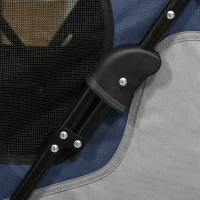 PawHut pet buggy hondenbuggy met 4 wielen hondentrolley voor middelgrote en grote honden opvouwbaar Oxford blauw + zwart 104,5 x 68,5 x 110 cm(m-8)