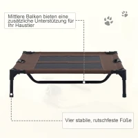 PawHut® hondenbed slaapplaats hondenmand kattenmand huisdierenmand hondenbank bruin 92 l x 76 b x 18 h cm(m-7)