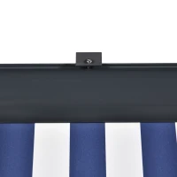 Outsunny Tenda Avvolgibile a Rullo da Esterno, Impermeabile, Funzionamento Manovella, Grigia Bianca e Blu 250 x 200cm(m-4)