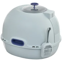 PawHut kattentoilet kattenbak dakraam bodembak schep draagbaar PP ABS(m-11)