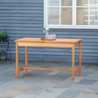 Outsunny Stół ogrodowy, rozkładany, odporny na warunki atmosferyczne, 160 cm x 70 cm x 72 cm, Kolor naturalny(m-9)