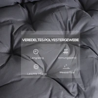 Poduszka na ławkę lub huśtawkę ogrodową szara Outsunny(m-4)