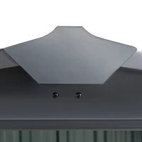 Outsunny garaż dla robota koszącego metalowe zadaszenie dla robota do koszenia trawników ochrona przed słońcem i deszczem kosiarka do trawy robot wiata kolor czarny 88 x 87 x 60 cm(m-7)