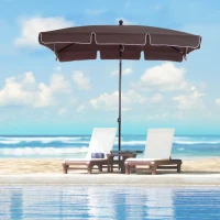 Outsunny Zonnescherm tuinscherm balkonscherm strandscherm marktscherm knikbaar 3 kleuren(m-10)