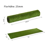 Sztuczna trawa rolka dywan 300x100 cm Outsunny(m-3)