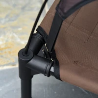 Łóżko dla Psa PawHut z Baldachimem dla Lepszego Wypoczynku, Oddychające, Idealne na Zewnątrz, Kawa+Czarny, 76x61x73cm(m-9)