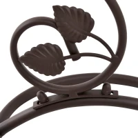 Poidełko dla ptaków Outsunny miska na wodę dla ptaków w kształcie liścia lotosu, wanienka dla ptaków, dekoracja, ogród, ptak, metal, brąz, 38,5 x 31 x 52 cm(m-8)