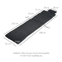 Ligbed met hoofdkussen loungebed ligbank katoenvezel polyester(m-3)