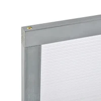 Outsunny mini kas, hout+polycarbonaat, grijs, 90 x 46 x 40 cm(m-8)