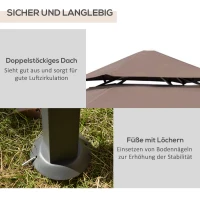 pawilon grillowy namiot grillowy namiot ogrodowy balkon pawilon grillowy podwójny daszek stal(m-4)