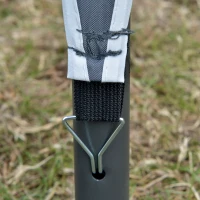 Namiot imprezowy Outsunny Pawilion z podwójnym dachem 3,5 x 3,5 x 2,7 m Namiot Altana Metal Poliester Szary(m-9)