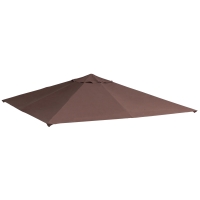 Outsunny Zamienny dach do pawilonu ogrodowego, poliester, 2,98 x 2,95 m, kolor kawa