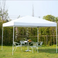 Paviljoen partytent 3 x 3 m vouwtent tuinpaviljoen incl. zijwanden wit(m-2)