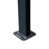 Outsunny terrasoverkapping in hoogte verstelbaar aluminium grijs 4 x 3 m(m-8)