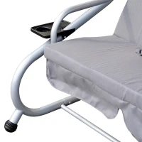 Outsunny Hollywoodschommel 3-zitter tuinschommel met dak ligfunctie staal 2 kleuren(m-9)