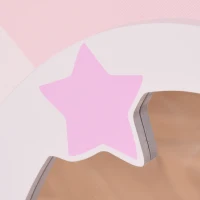 2-częściowa toaletka dziecięca z taboretem stół fryzjerski z szufladą MDF akryl(m-7)