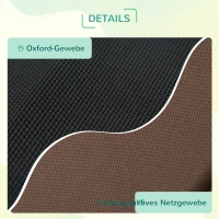 PawHut Hondenbed met luifel verhoogd hondenbed hondenligbed ademend taft-stof(m-4)